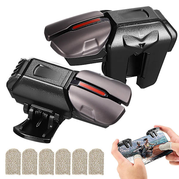 1 mobiltelefon spel trigger känslig controller med 3 par spel fingerhandskar (bild)