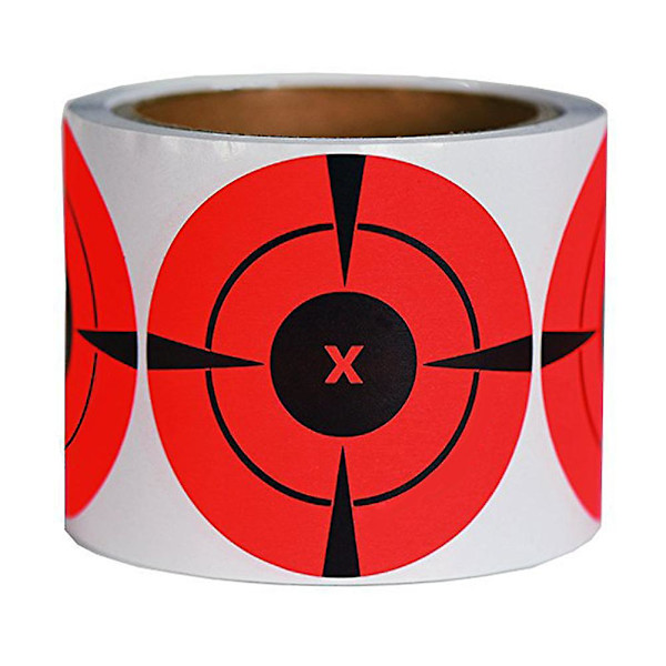 125 stk/rulle sort rød 7,5 cm Splatter Target Skydeøvelser Stickersæt