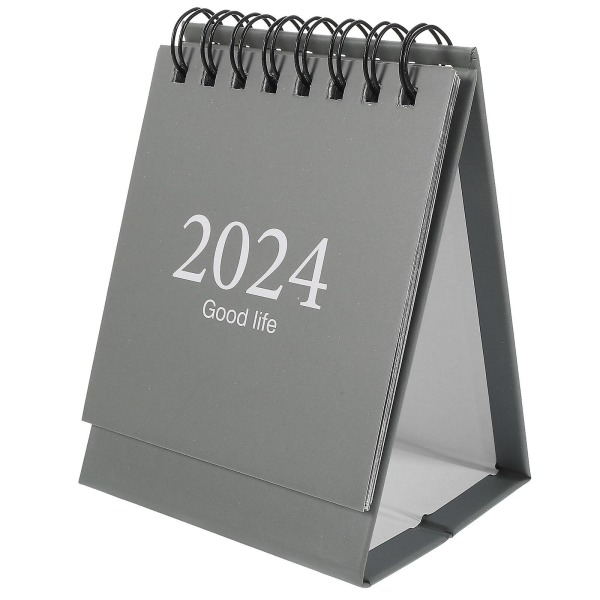 Mini Calendar 2024 Desktop Small Calendar Liten engelsk kalenderpynt Dekorativ skrivebordskalender (10,5X7,5X6CM, grønn)