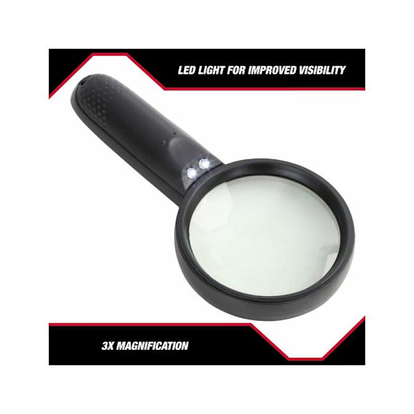 3x LED-belyst förstoringsglas