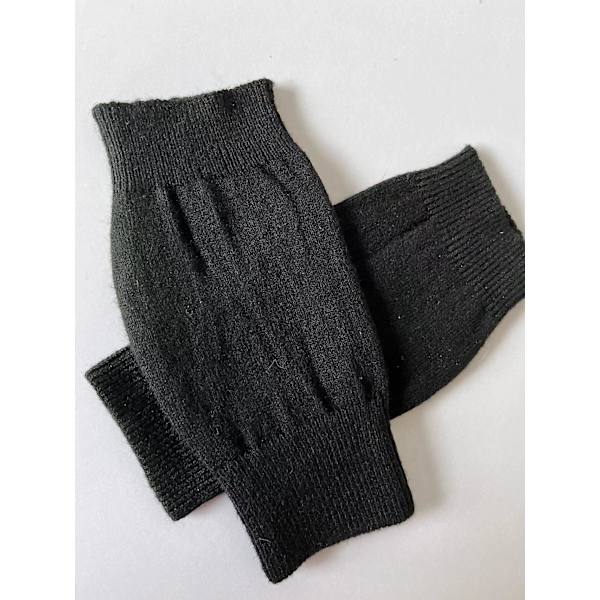 Grå og sorte fingerløse handsker til kvinder, fleece, varme vinterhandsker, unisex, halvfingerhandsker, tykke fingerløse handsker til mænd til cykling, løb, cykel, løb, vandreture