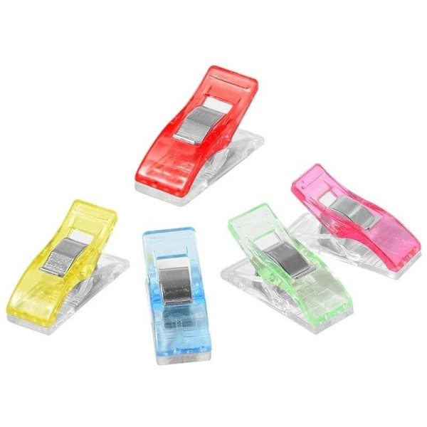 10-pack DIY lapptäcke fotöverdrag flerfärgade plastklämmor fåll syverktyg sytillbehör hantverk syklämmor (slumpmässig färg)