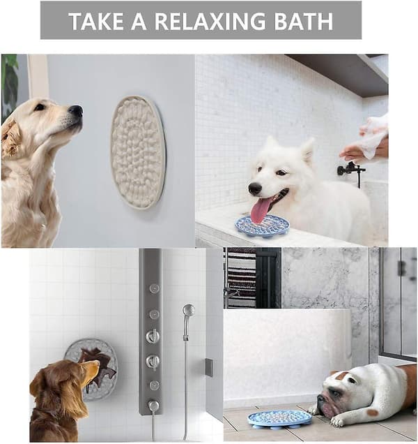 Lick Mat til hunde - Peanut Butter Slow Feeder til kæledyr - Lick Pad 2 stk.