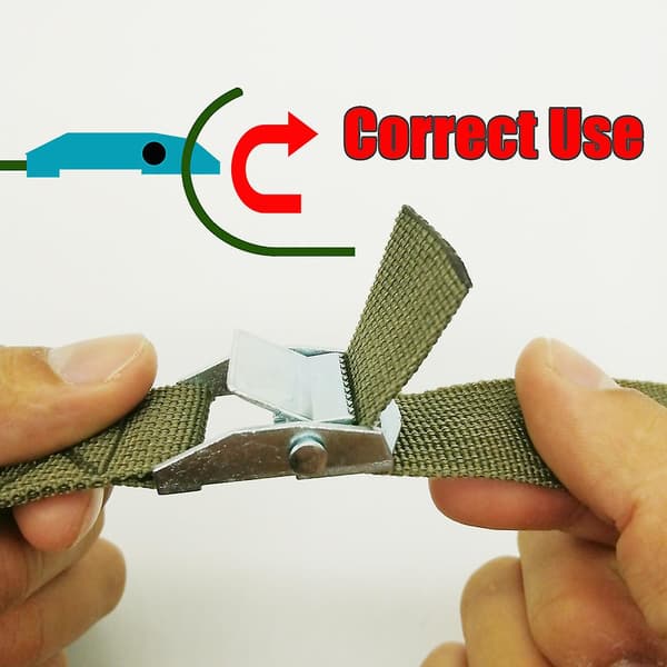 Bilspänningsrep Tie Down Strap Justerbar Utility Strap Snabbfrigörande Bälte Zink Alloy Universal Bundle Bälte