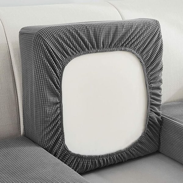 Stretchig soffkuddeöverdrag Möbelskydd Överdrag Soffa Säte Överdrag Soffa Överdrag Dammsäker Möbelskydd (Färg: 1, Storlek: S (50-65cm))