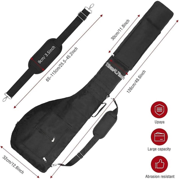 Foldbar golftaske Minigolf-bæretaske 49" søndagsgolftaske Holder op til 10 golfkøller Vandtæt søndagsgolftaske med letvægtsstrop indtil træning