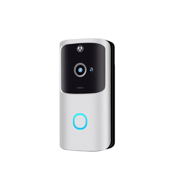 M10 Trådlös WiFi Dörrklocka Smart Video Telefon Visuell Intercom Dörrklocka Säker Kamera (Vit)