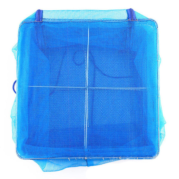 1 taitettava riippuvainen kalastusverkko monitasoinen kalan kuivausteline, hedelmä- ja vihannesripustusverkko (sininen ristimalli) (40X65CM, sininen)