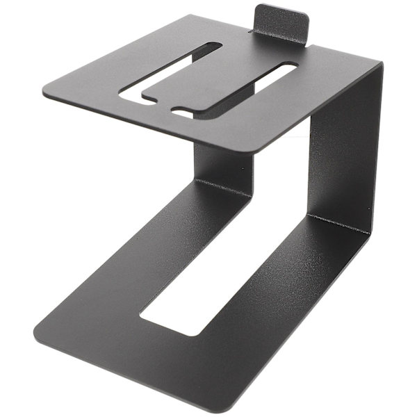 Skrivebords højttalerbeslag metal højttalerbeslag computer højttaler opbevaringsbeslag (13X18.5X15cm, sort)