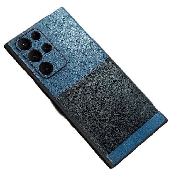 Kompatibel med Samsung S23 Ultra Skal, Skyddande Skal, Högkvalitativt Material, Heläckande Snygg Design, Perfekt för Modemänniskor (Blå)