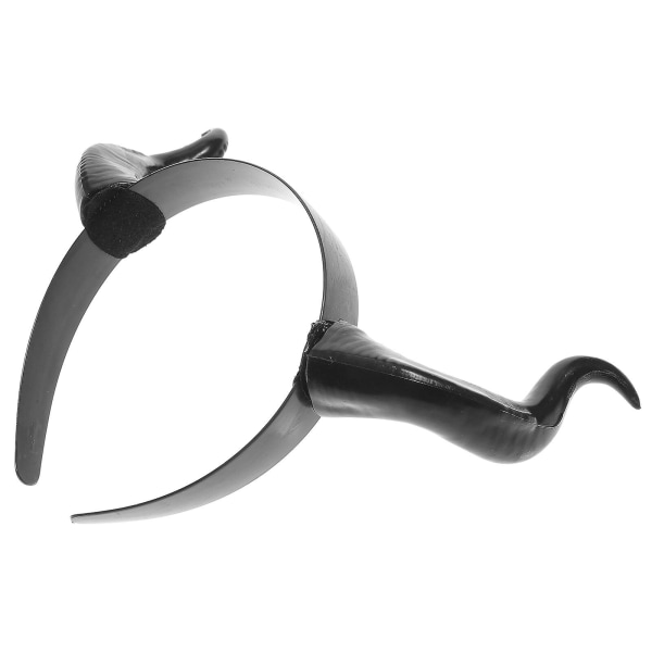 1 stk realistisk horn-hodeplagg-rekvisitt plast horn-hårkostyme (20X19 cm, svart)