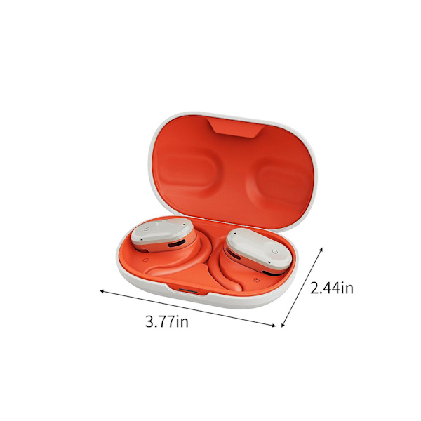 Öronmonterade icke-in-ear Bluetooth 5.3 intelligenta brusreducerande ultralånga batteritid vattentäta Bluetooth-hörlurar FAN20241003（Vit）