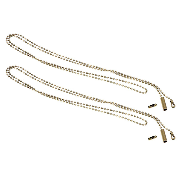 PCS Switch Extension Chain Strap Connector Beaded Zipper Accessories för Takfläkt Vägglampa Sänglampa (Brons) (M, som visas)