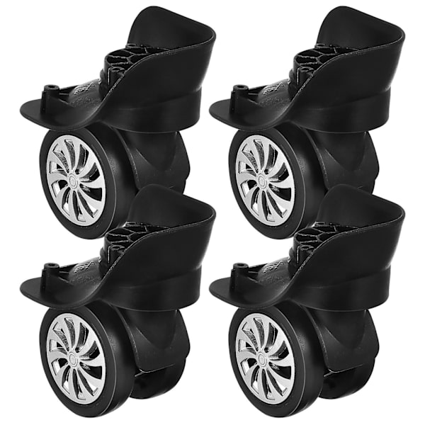 4 stk. bagagehjul reservehjul bagageudskiftning drejelige hjul (10,20X9,10X9,10CM, sort)