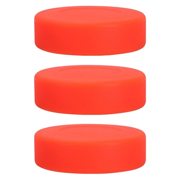 3-pakkauksen jääkiekko-ulkojääkiekkopelipallon vaihto (oranssi) (7.00X7.00X2.00CM, oranssi)