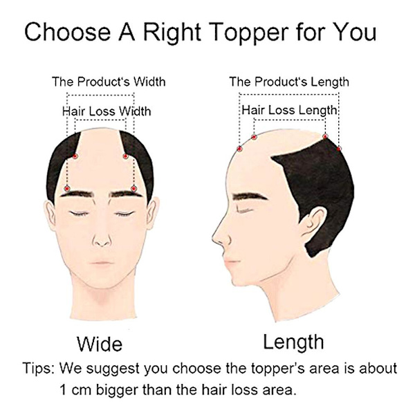 Ny ankomst herre hårtopper parykk toupee klips hårstykke topp parykk for daglig bruk