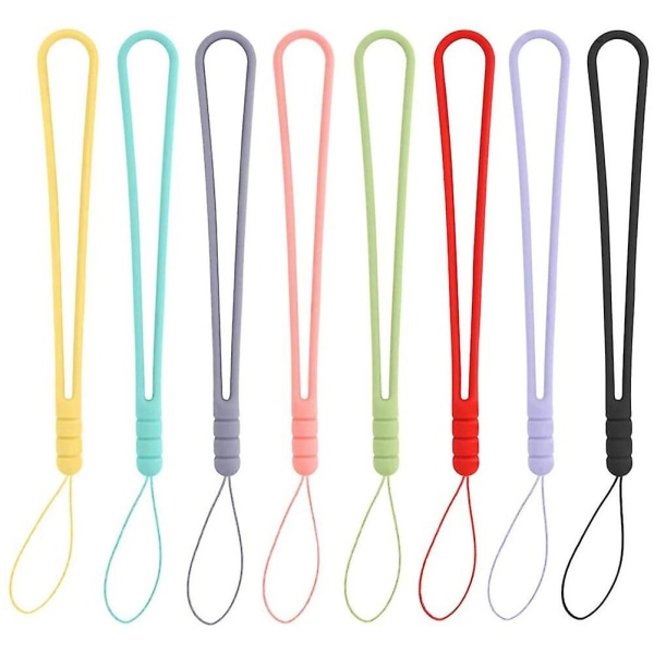 8-osainen anti-hukkainen matkapuhelinlanyard silikoninen matkapuhelinlanyard matkapuhelinlisävarusteet (15.00X0.30X0.30CM, monivärinen)