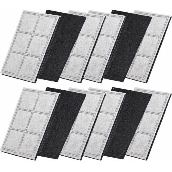 PET Vatten Dispenser Filter Element (12pcs), Kompatibel med Drinkwell Platinum, Vit, JTC-1301
