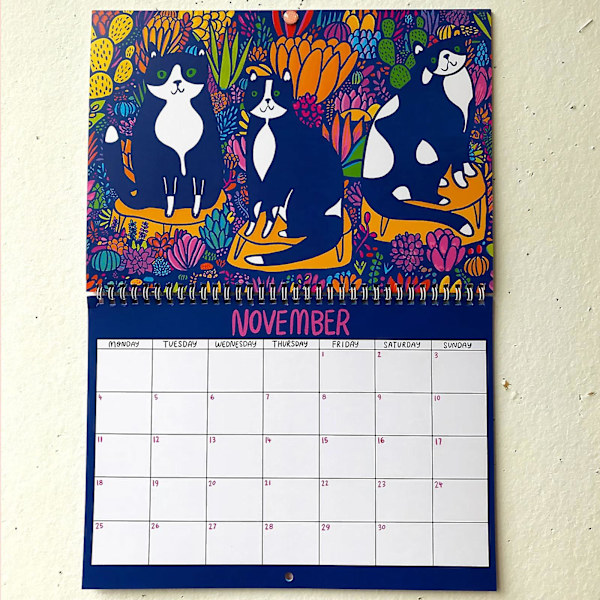 2024 K-itty Kalender Månadskalender Väggkalender