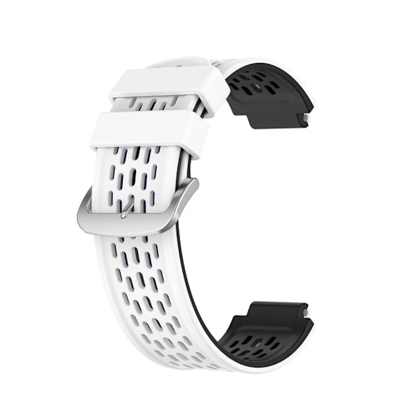 Färg Smart Watch Band Ersättning Silikon Watch Strap Vit och Svart för Garmin Forerunner 220 230 235 620 630 735 Watch Repair Kit vit svart