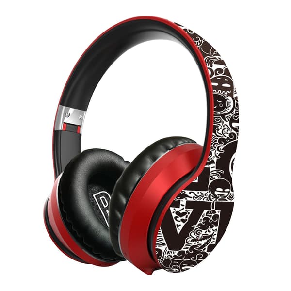 Bluetooth-headset Graffiti-hörlurar Bluetooth-hörlurar 5.0 Fällbara och hopfällbara sport（D）