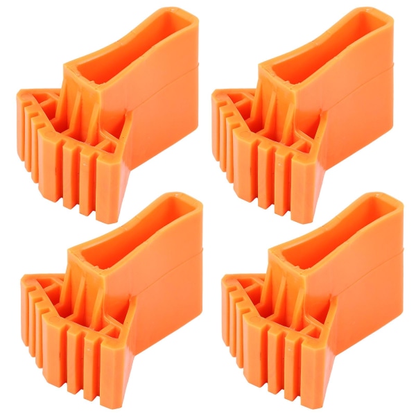 4-paks holdbare anti-skli stige gummifotmatter Stigematter Stigedeler (9,00X6,50X2,00CM, oransje)