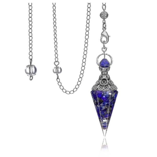 Chakra Krystal Pendulum Sekskantet Reiki Healing Crystal Points Ædelsten Dowsing Pendulum（Chakra）