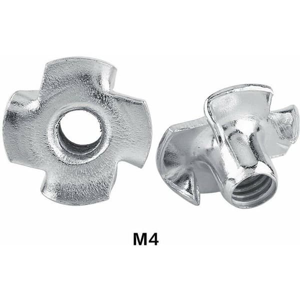 Zinkförzinkat kolstål möbel TT mutter fyra bitar för fixering av snickeri möbler (M5(50/pack)