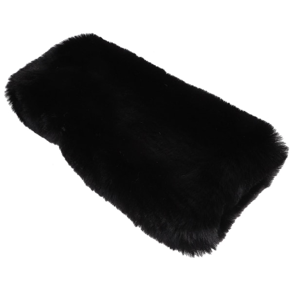 Håndtasker i imiteret pels Sort varm imiteret pels vinterhåndtasker til mænd, piger, sort)
