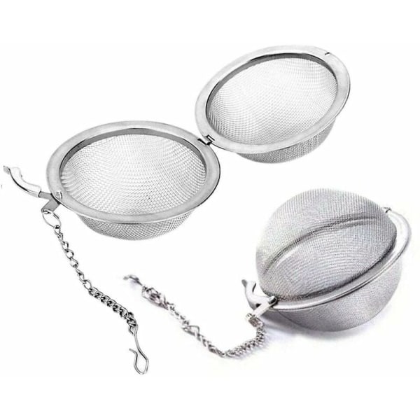2 st tekula infuserfilter - Tekulaformade tesilar - Tesil med sil i rostfritt stål för frukt- och örtfilter
