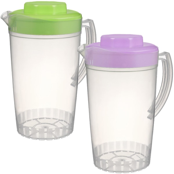 2 kaldtvannsflasker med stor kapasitet, kaldtvannsflasker i plast og varmebestandige vannkoker (23X12,6cm, grønn)