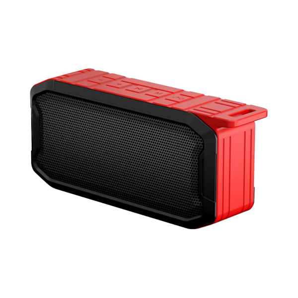 Trådlös Bluetooth-högtalare IPX7 Hög effekt 360 Surroundljud Bluetooth 5.0/USB-enhet/AUX/TF-kort 20240116（Röd）