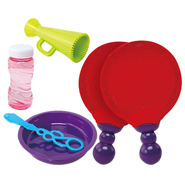 1 set bubbelracket set för barn utomhus lek bubbelracket leksaker spel leksaker (19.00X12.30X4.00CM, som visas på bilden)