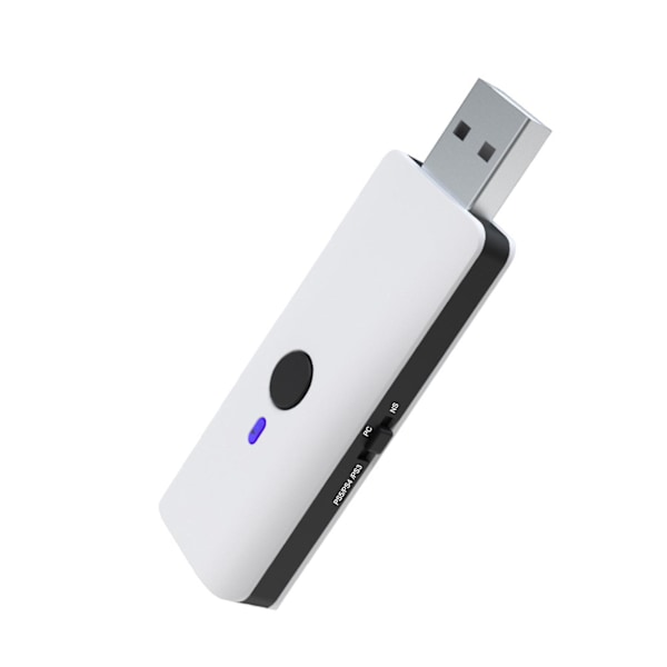 Trådlös och trådlös Bluetooth-kontrolleradapter för PS5/PS4/switch/PC/P3-värd (vit)