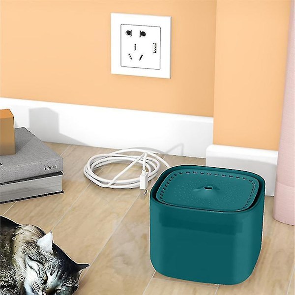 3L Vattenfontän Filter USB Vattenfontän Pump Elektrisk Stum Vatten Drick Dispenser Vit + Gra（Vit Grå）