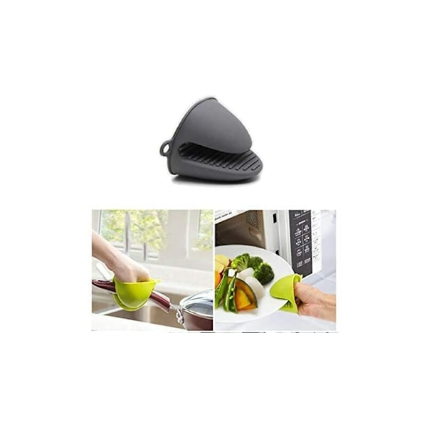 Mini tjocka silikonvantar för ugn, värmebeständiga för bakning, matlagning, grillning (röda)