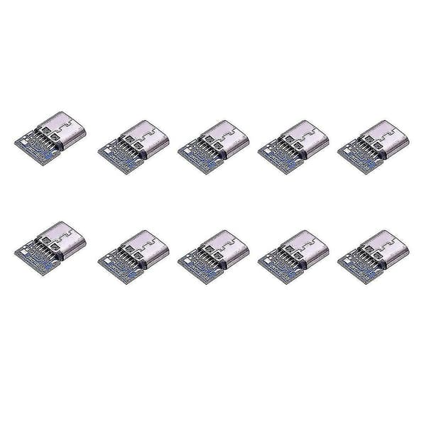 10 stk. Usb 3.1 Type C-stik 14-bens hun-stik