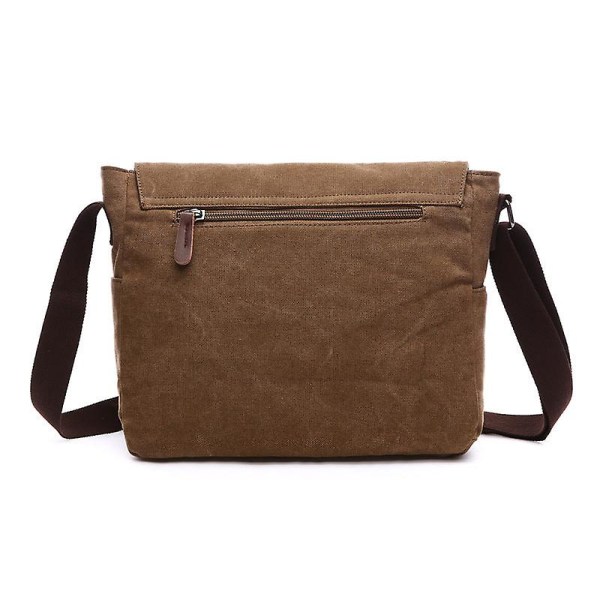 Multifunktionell canvas praktisk affärsdatorväska（M，Marinblå）