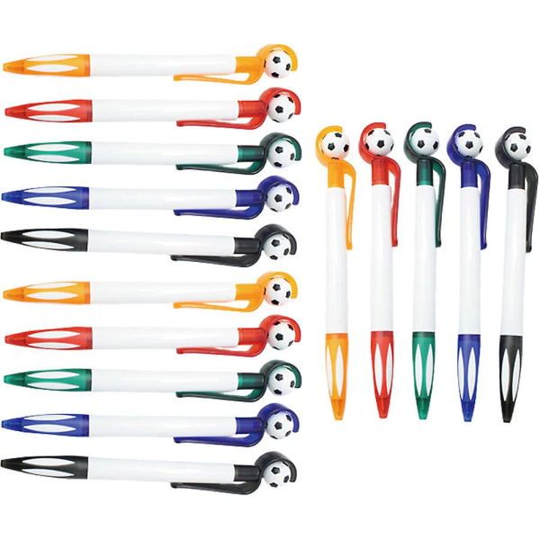 15-pakning studentkulepenn fotballpenn dekorativ kulepenn for barn (14,5X2CM, flerfarget)