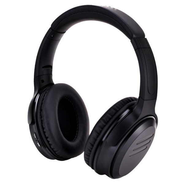 Over Ear Bluetooth-hörlurar Trådlöst headset med inbyggd mikrofon Mjuka öronmuffar Retraktionshållare Stöd för anslutning av ljudkabel och TF-kort（Svart）