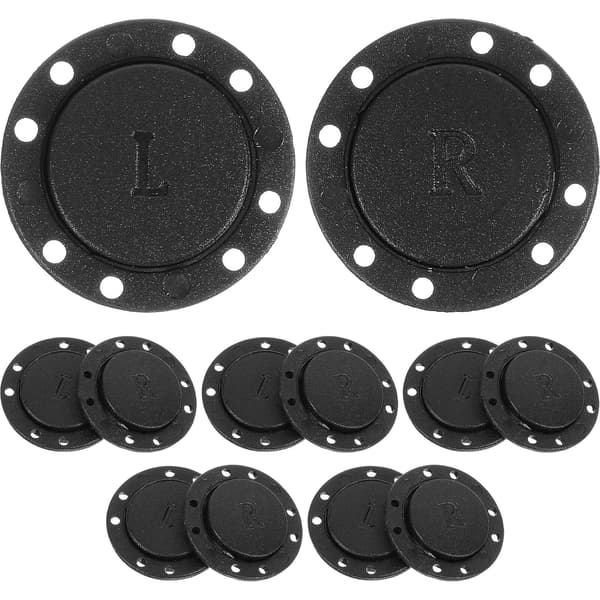 6 par magnetiske knappejakke-knapper Usynlige trykknapper DIY sytilbehør (sort, diameter 2,2 cm) (2,20 x 2,20 x 0,20 cm, sort)