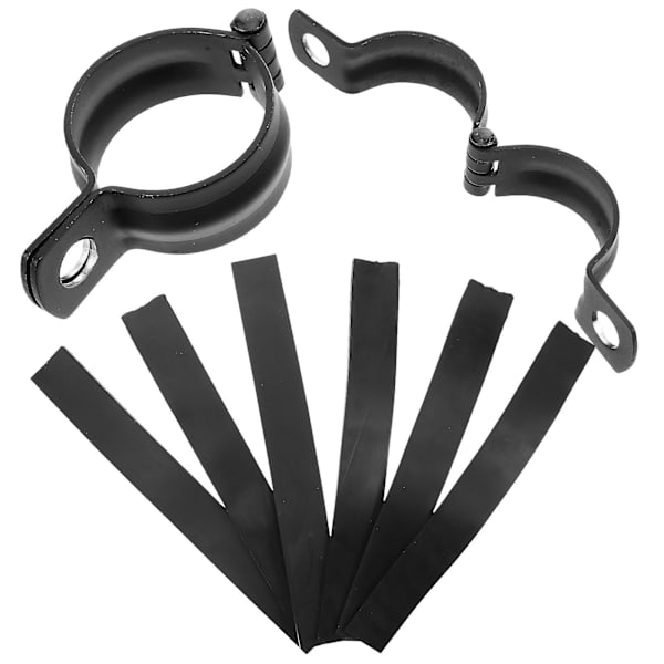 1 sæt styrholderklemme, lampemonteringsklemme, motorcykellampeholder og lampeholderklemme (7,20X4,30X2,00CM, sort)