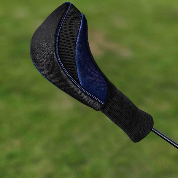 Blå - 3 Golfklubbs Huvudskydd, Trä Huvudskydd