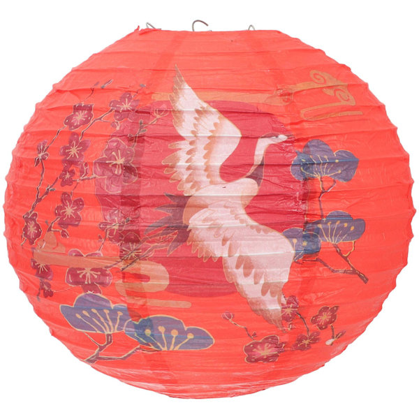 Japansk restaurang hängande lykta dekorativ lykta utomhus hängande lykta (30X30cm, röd)