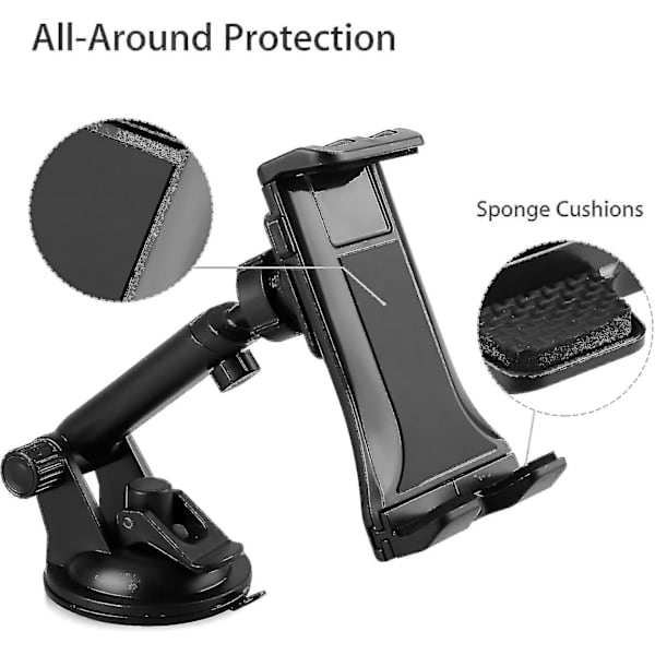 Biltabletshållare Universell Instrumentpanel Vindruta Biltelefonhållare 360 Swivel Med Sugkopp