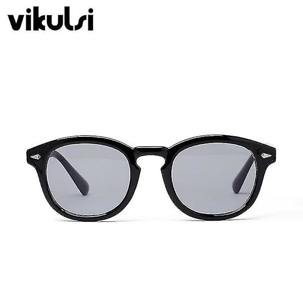 Klassinen Johnny Depp Pyöreä Aurinkolasit Naiset Retro Riisi Naula Pieni Soikea Aurinkolasit Miehet Tony Sininen Aurinkolasit Ocean Lasi Uv400-xmd（E352 harmaa）