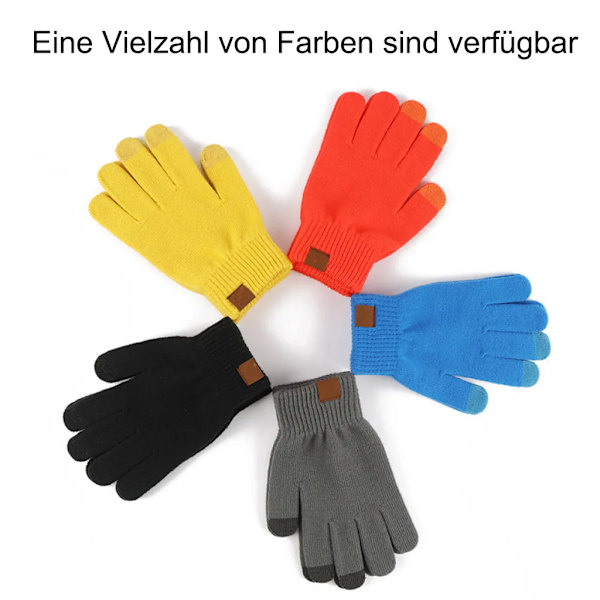 Damvantar Touchscreen Stretch Thermo Magic Handskar Varm Stickad Fodrad