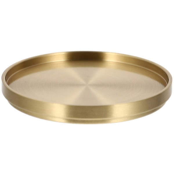 Tekop underkop, kontortekopholder, tekop opbevaringsbakke, retro underkop (7.50X7.50X0.80CM, guld)