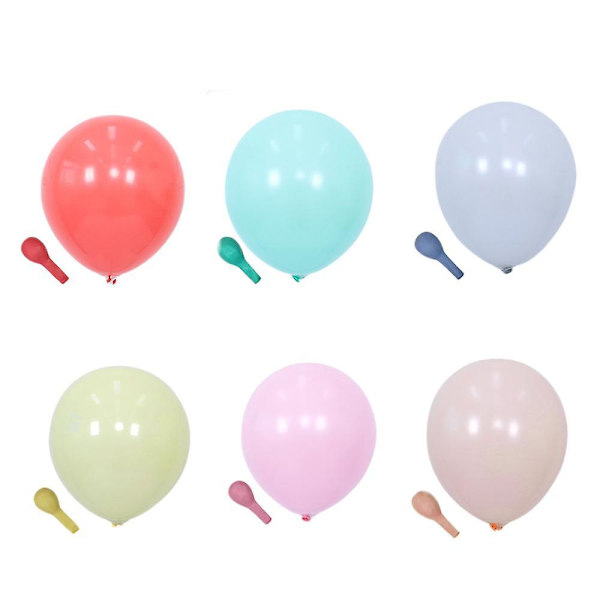 Macaronballonger, 5-tums latexballonger, en mängd olika färgkombinationer att välja mellan, perfekta för att skapa en festlig atmosfär (chroma)