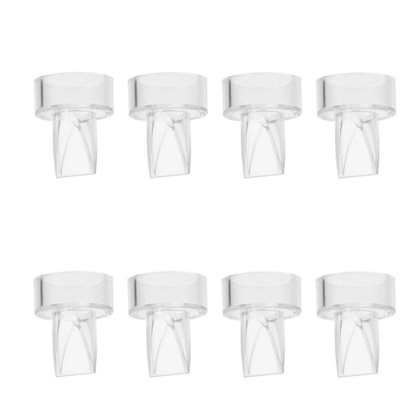 8-pack manuell bröstpump tillbehör omvänd anknäbbs backflow preventer (transparent) (3.2X2.5X2.5CM, transparent)